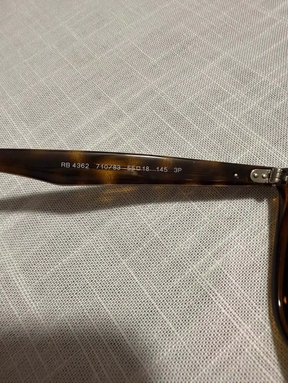 Ray-Ban RB4362 Polarized Tortoise Havana Square Sunglasses 55-18